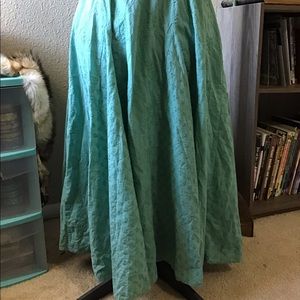 Eyelet Cotton Circle Maxi Skirt